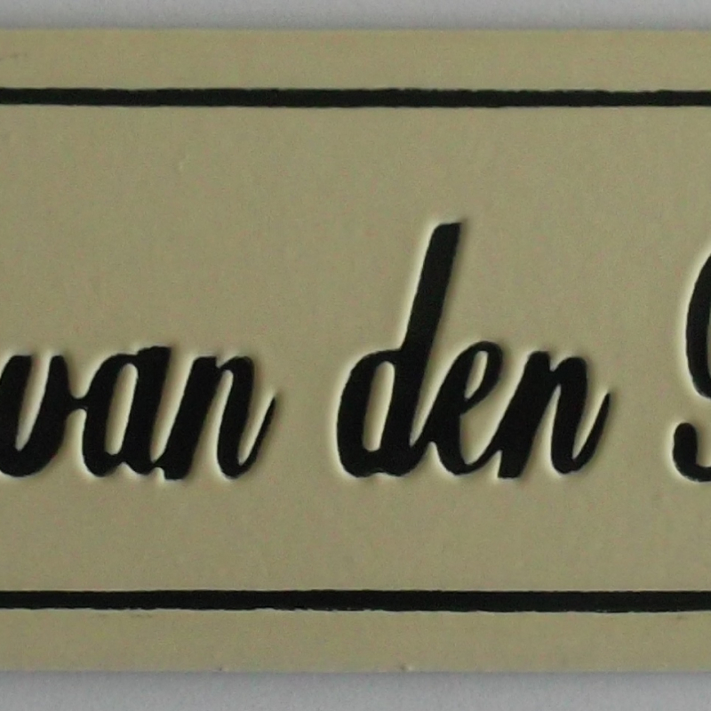 Naambord 20x5 cm met oor